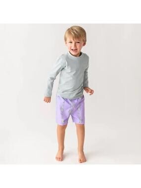 Rugged Butts Toddler Boys Long Sleeve Rash Guard Swim Top Harbor Gray 3T
